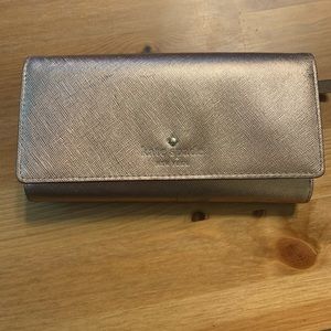 Rose gold Kate Spade trifold wallet